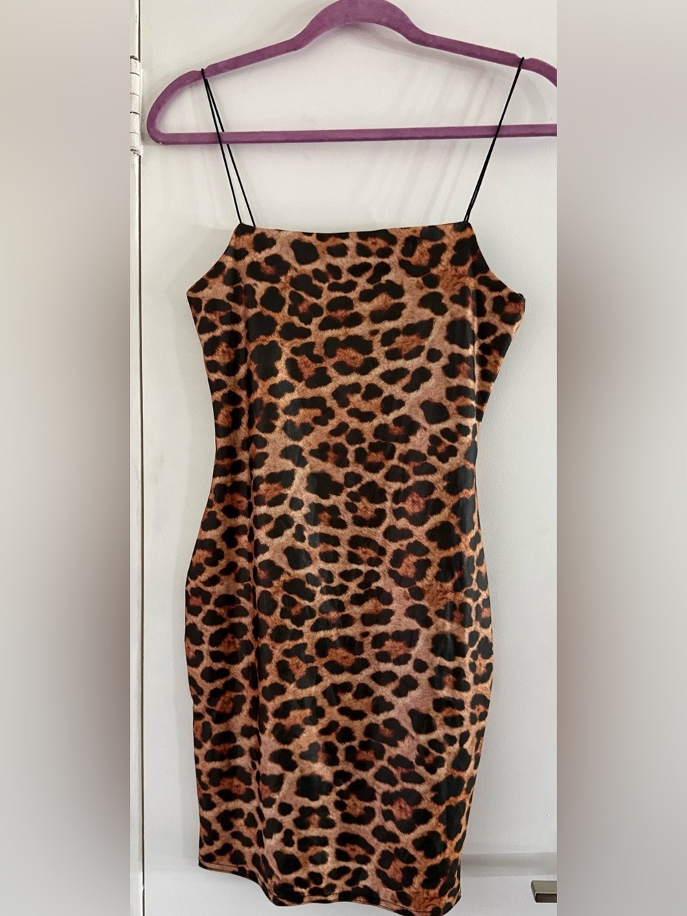 TOPSHOP BodyCon Leopard Print Dress Sexy Chic Trendy Animal Print Sz 4 US 8 UK